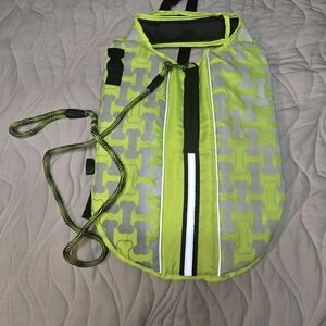 Reflective Yellow Dog‎ Floatation Vest, Large